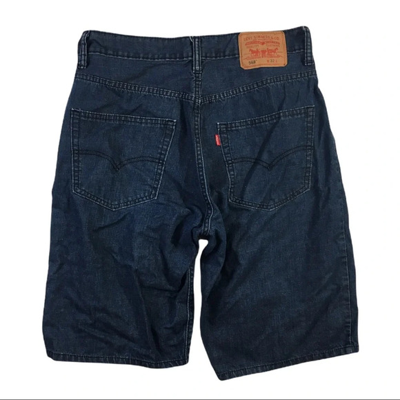 SH213 Levi’s 569 Loose Straight Denim Shorts 32 - Picture 1 of 5